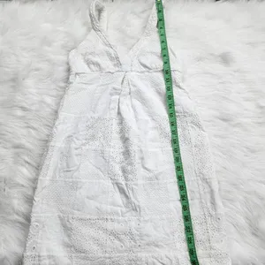 Lilly Pulitzer Women's White‎ Eyelet V-Neck Cotton Mini Dress Size 2 thumbnail 9