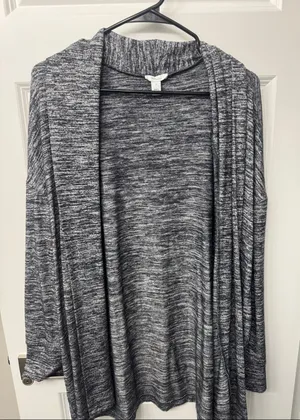 Daily Ritual Gray Marled Open-Front Cardigan thumbnail 1