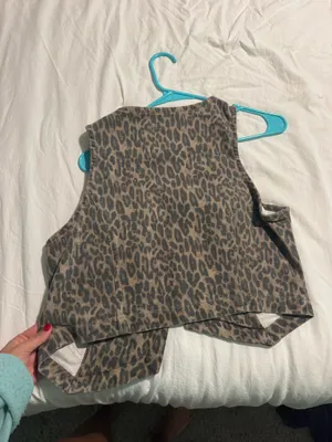 Hidden Jeans cheetah denim vest thumbnail 4