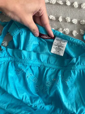 Jordache Vintage beaded tank with ties in the back thumbnail 3