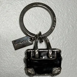 Coach Rare Vintage Collectors Find 3D Gallery Black Tote Keychain thumbnail 8