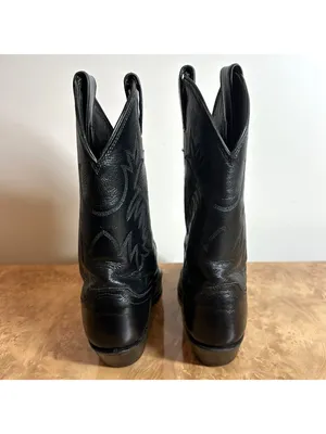 Justin Boots L4903 Black Leather Western Cowboy Boots USA Women's 6.5 B thumbnail 4