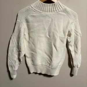 Everlane The Texture Cotton Cable Sweater in Bone - Size XS thumbnail 4