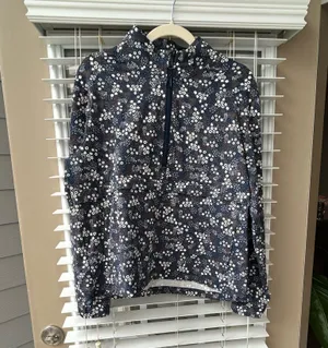 Floral sporty quarter zip pullover size small Blue thumbnail 1