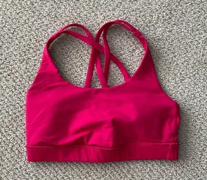LULULEMON Energy Bra Calypso Pink Medium Support B/C Cup Luxtreme Sz 4 Like New thumbnail 6