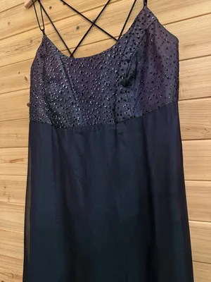 VNTG Faviana Large Iridescent Purple Green Strappy Prom Dress Whimsigoth Fairy thumbnail 2