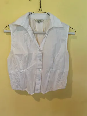 Sim & Sam White Collared Top thumbnail 1