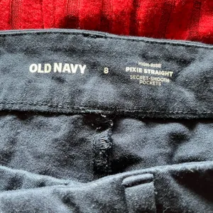 Old Navy Women's Flare Jeans - Navy Blue Wide Leg SZ 8 High-Rise Y2K Pixie thumbnail 10