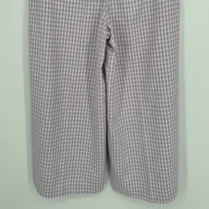 Ann Taylor Wide Leg Crop Pants Size 10 Purple Gingham Belted Preppy Career thumbnail 9