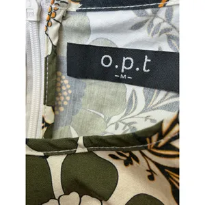 o.p.t Womens Retro Floral‎ Flutter Sleeve Cotton Midi Dress Olive Green Size M thumbnail 8