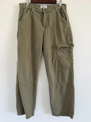 Reformation Bailey High Rise Utility Pants Sz 30 Olive Green Cargo Straight Leg thumbnail 2