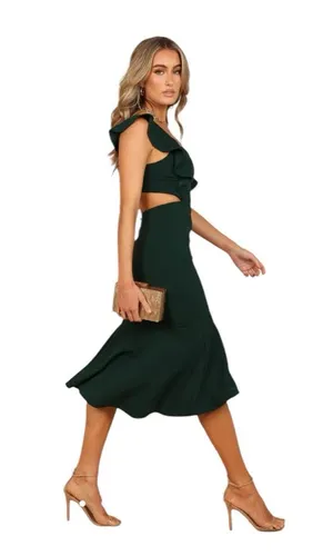 Petal & Pup - Yvonne Hi Low Backless Midi Dress Sz L thumbnail 12