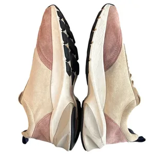 Tory Burch Good Luck Trainer Suede Chunky Sneakers Pink Moon Cream Size 10 thumbnail 8