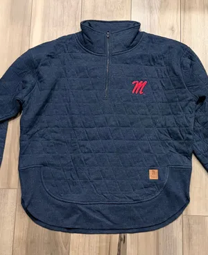 Pressbox Ole miss university of Mississippi 1/4 zip sweatshirt women’s size medium thumbnail 1