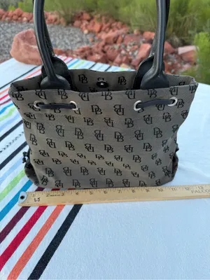 Dooney & Bourke Vintage DB Monogram Tote 3pc Set Bag Wallet Coin Purse Y2K Chic! thumbnail 4
