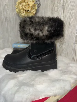 Ariat Fatbaby Black Faux-Fur Cuff Winter Boots thumbnail 2