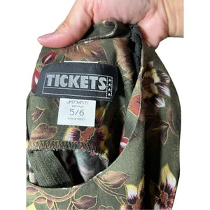 Vintage Tickets 90s Green Floral Print Wrap Dress‎ Size 5/6 thumbnail 8