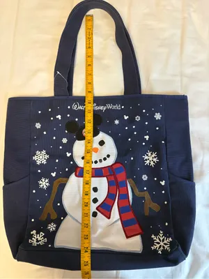 Disney Navy Snowman Tote with Red & Blue Scarf thumbnail 2