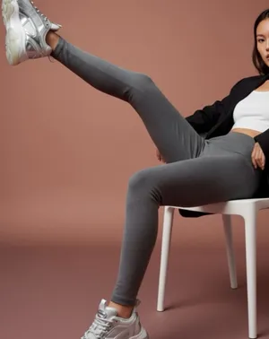 🌪️ Aeropostale Basic Dark Gray Leggings thumbnail 1