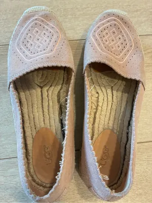 Ugg Women’s Heidi Perforated Espadrille Loafer Suede Pink Size 10 thumbnail 7