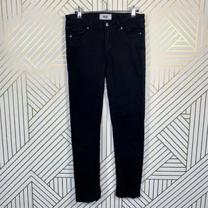 Paige Peg‎ Skinny Jeans in Black Overdye thumbnail 3