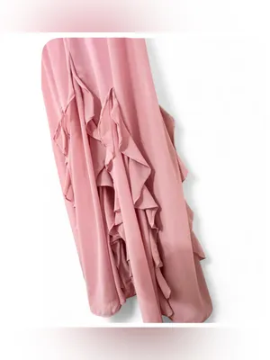 NWT Lulus Women’s Alorna Rose Pink Sleeveless Ruffled V-neck Maxi Dress Size L thumbnail 11