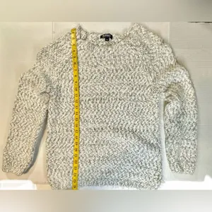 Buffalo David Bitton Sweater Women's‎ White Gray Knit Round Neck Chunky X-Large thumbnail 4