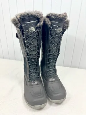 The-North-Face Womens Shellista Snow Boot Size 8.5 Waterproof Tall Lace Up Black thumbnail 2