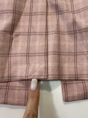 Nine West Blush Pink Plaid Single-Button Blazer Size Medium NWOT thumbnail 9