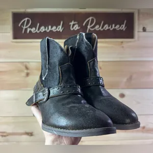 NWOB Sterling River Cowhide Booties Brown Size 9.5 thumbnail 2