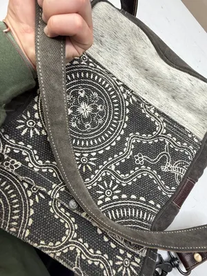 ⭐️ Myra Tribal Dream Shoulder Bag Patchwork Cotton Canvas thumbnail 5