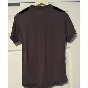 SANDRINE ROSE Women's Gray The Vintage Crew‎ Tee Shirt Embroidered Festival thumbnail 2