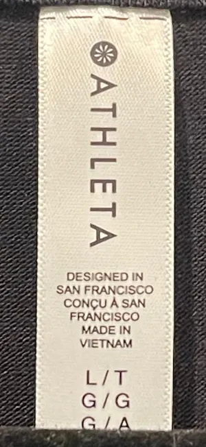 ATHELTA Round Neck Short Sleeve Black Top thumbnail 2