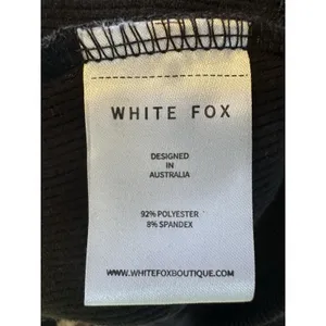 White Fox Women's "The Ex Factor Crop" Top Black S One Sleeve NWT‎ thumbnail 4