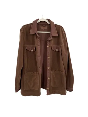 Blanknyc Brown Sherpa Shacket Jacket Size XL Utilitarian Cabincore Minimalist thumbnail 2
