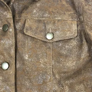 BAMBOO TRADERS Faux Leather acket size Petite Medium Brown thumbnail 4