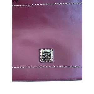 Dooney & Bourke Beacon Collection Matte Bordeaux Vacchetta Leather Shoulder Bag thumbnail 6