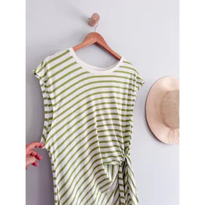 Anthropologie Daily Practice | NWT Tiebreaker Striped Midi Dress Green | Sz XL thumbnail 3