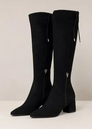 Steve Madden‎ Black Over-the-Knee Block Heel Boots thumbnail 1