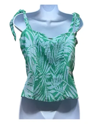 Billabong Two Tone Troical Leaf‎ Crop Top Size Small NWT thumbnail 2