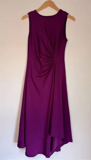 Flare and fit Dress detail on the side deep purple Medium NWT thumbnail 1