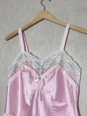Berh Michaels Women’s Vintage Y2K Babydoll Lace Satin Top Sleeveless Pink S thumbnail 2