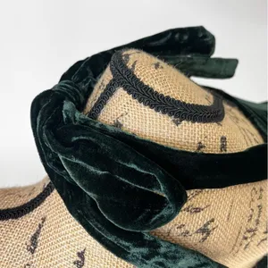 House of Harlow Mini Dress XS Dark‎ Green Coquette Velvet Bow Shoulder Cocktail thumbnail 13