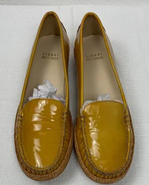 Stuart Weitzman Mustard Yellow Loafers Size 7 M thumbnail 1