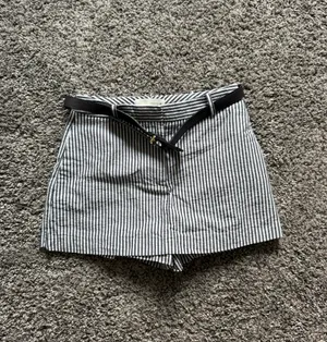 Zara Belted Navy Striped Mini Skort thumbnail 4