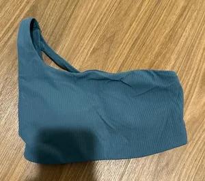 Ribbed Nulu Asymmetrical Yoga Bra thumbnail 1