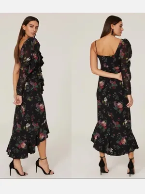 AMUR Pasqualena One Shoulder Dress in Floral Print thumbnail 2