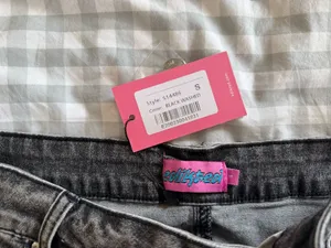 Edikted Waverly Denim Miniskirt Black thumbnail 3
