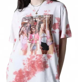 NWT Dumbgood x Mean Girls The Plastics Tie Dye Baggy Graphic T-Shirt — L/XL thumbnail 1