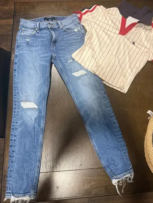 Hudson Jeans Light Blue Distressed Boyfriend Jeans thumbnail 1